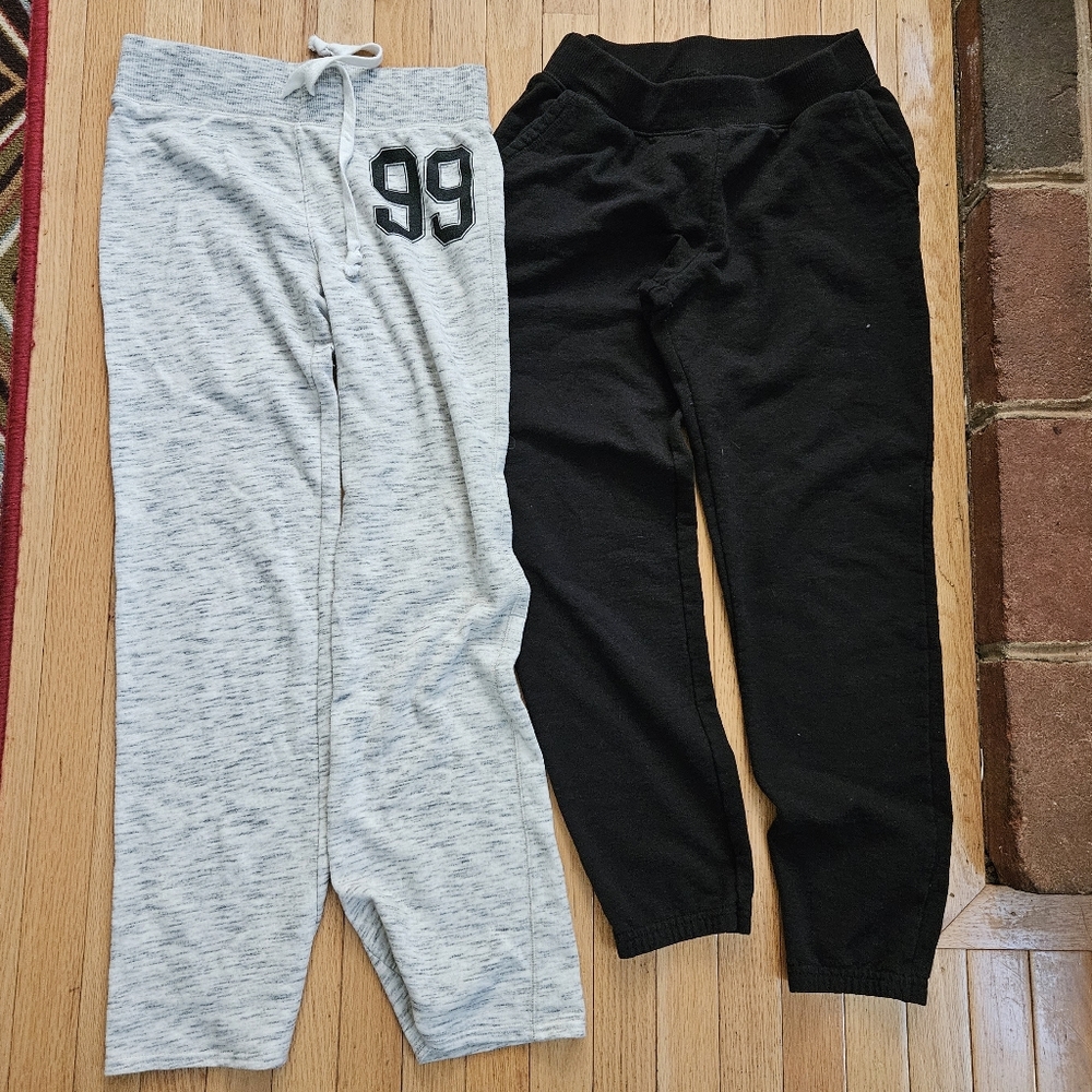 Womens Sweatpants Fleece Pants Y2K Lot of 2 S Gray Black So Time and Tru Comfy